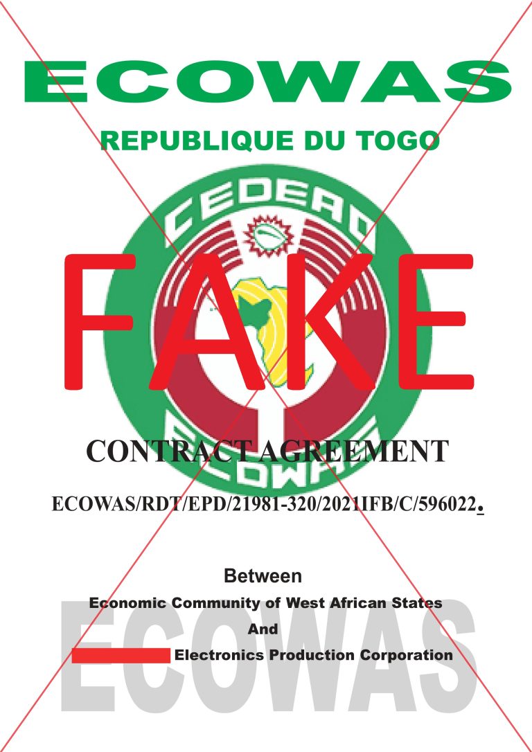 Overseas fraud: Fake ECOWAS🚫